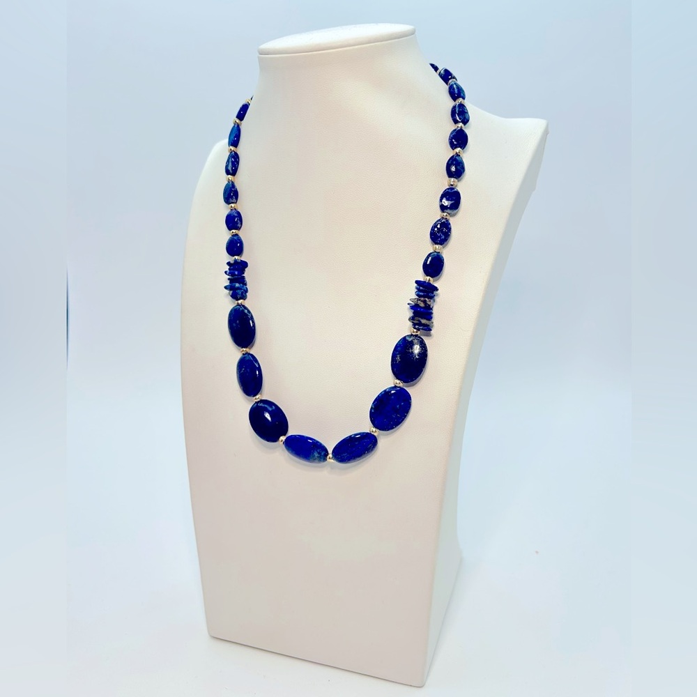 Luxury Artisan Lapus Lazuli Necklace “Jenny Leigh” - Picture 1 of 3